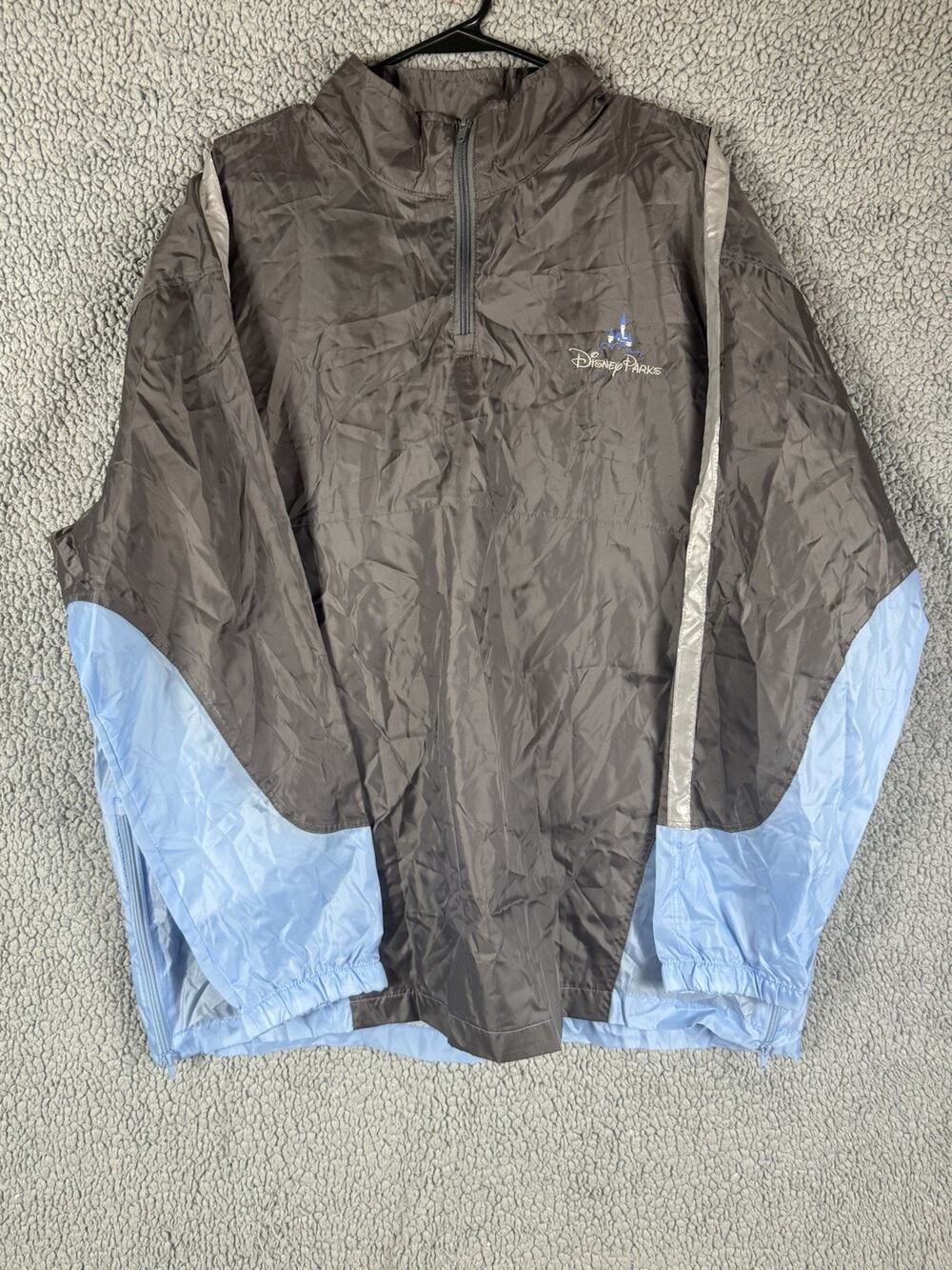 Disney Parks Walt Disney World Disneyland Windbreaker Jacket XL XXL Castle